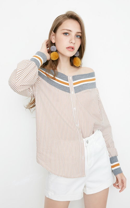 綾致 vero moda春夏新款螺紋一字領條紋燈籠袖襯衫女 318305510 rs服裝 ?？ㄉ坛? />
</span>
<span id=